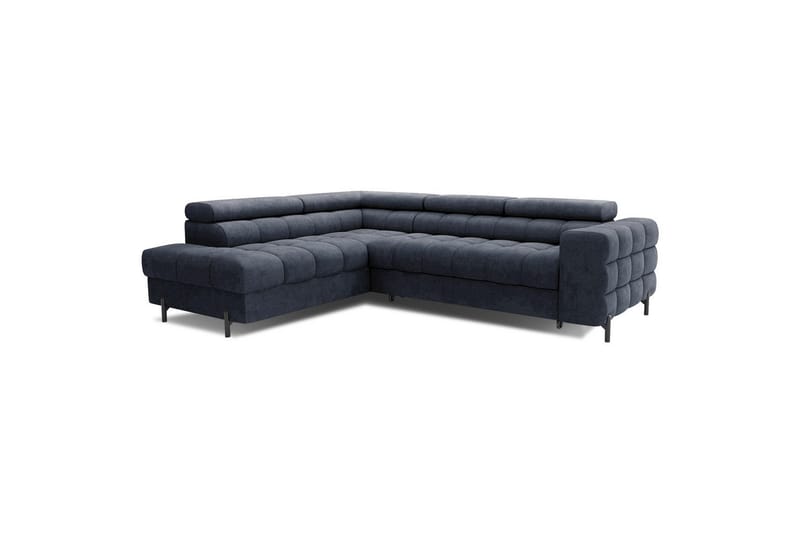 Hörnsoffa Eltap Ferucce 276x200x93 cm - Aura 40, Mörkblå, Vänster - Möbler - Vardagsrum - Bäddsoffor