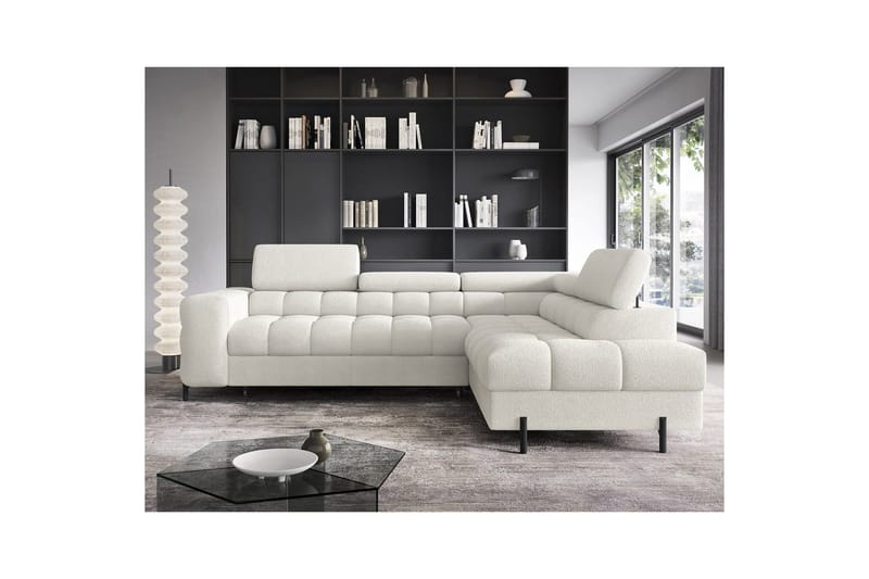 Hörnsoffa Eltap Ferucce 276x200x93 cm - Royal 01, Vit, Höger - Möbler - Vardagsrum - Bäddsoffor
