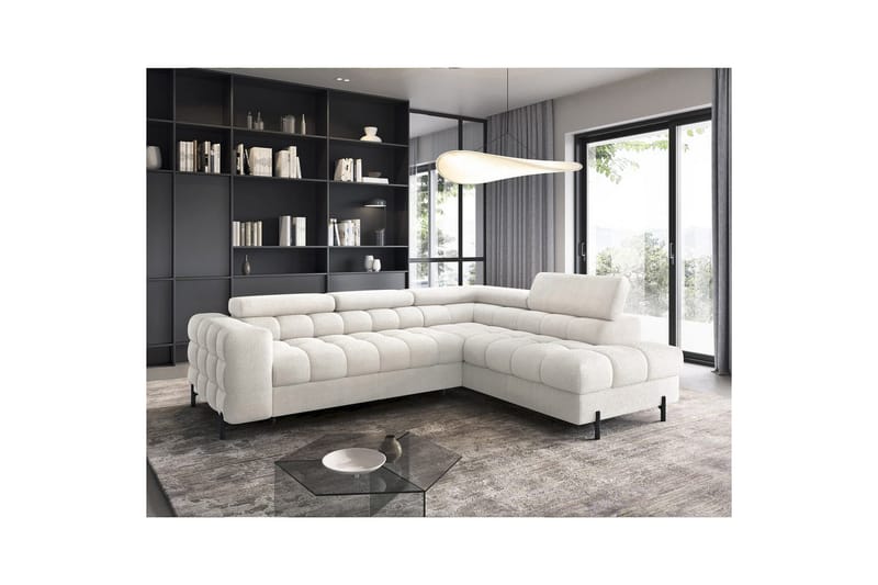 Hörnsoffa Eltap Ferucce 276x200x93 cm - Royal 01, Vit, Höger - Möbler - Vardagsrum - Bäddsoffor