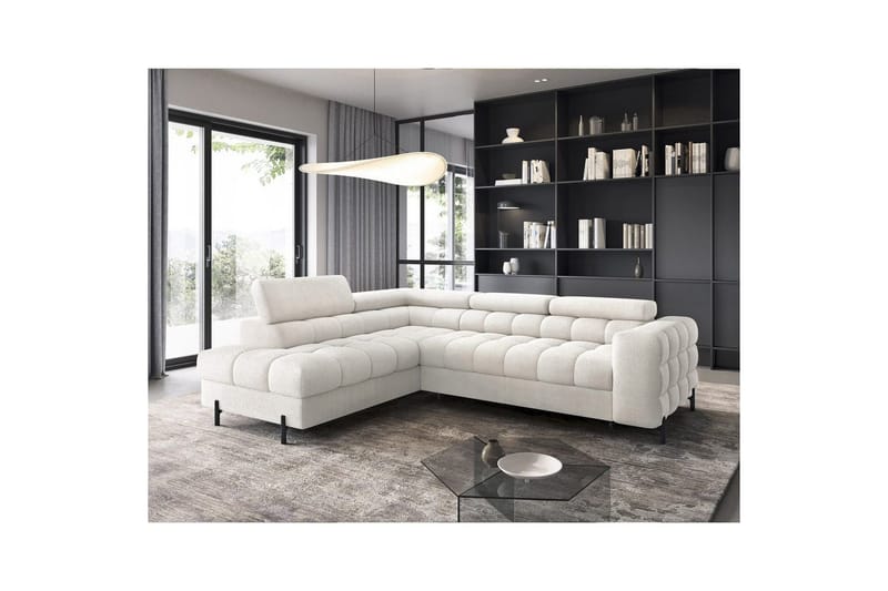 Hörnsoffa Eltap Ferucce 276x200x93 cm - Royal 01, Vit, Vänster - Möbler - Vardagsrum - Bäddsoffor