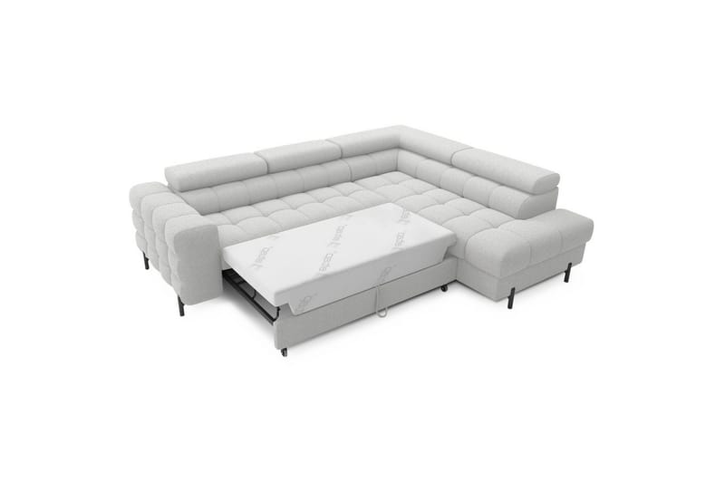 Hörnsoffa Eltap Ferucce 276x200x93 cm - Royal 03, Ljusgrå, Höger - Möbler - Vardagsrum - Bäddsoffor