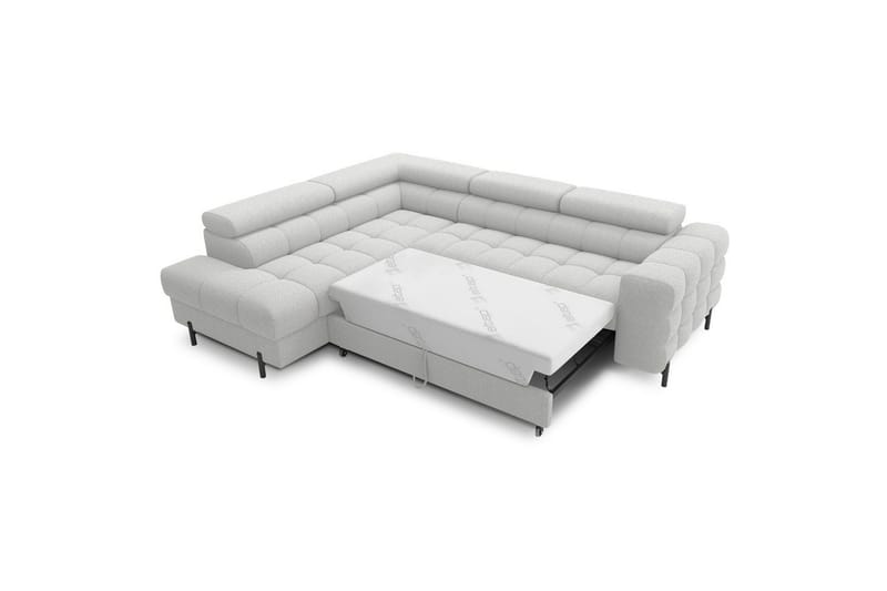Hörnsoffa Eltap Ferucce 276x200x93 cm - Royal 03, Ljusgrå, Vänster - Möbler - Vardagsrum - Bäddsoffor