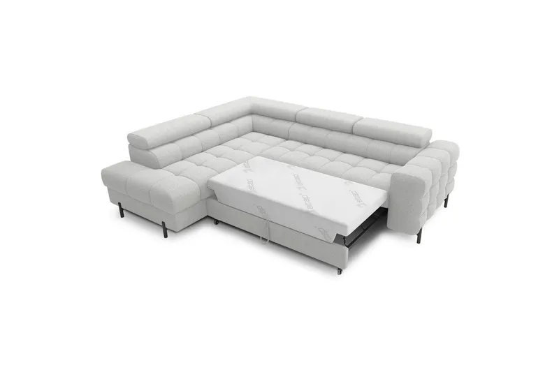 Hörnsoffa Eltap Ferucce 276x200x93 cm - Royal 03, Ljusgrå, Vänster - Möbler - Vardagsrum - Bäddsoffor