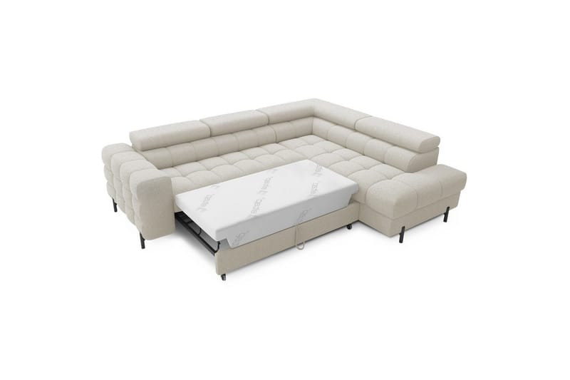 Hörnsoffa Eltap Ferucce 276x200x93 cm - Royal 18, Ljusbeige, Höger - Möbler - Vardagsrum - Bäddsoffor