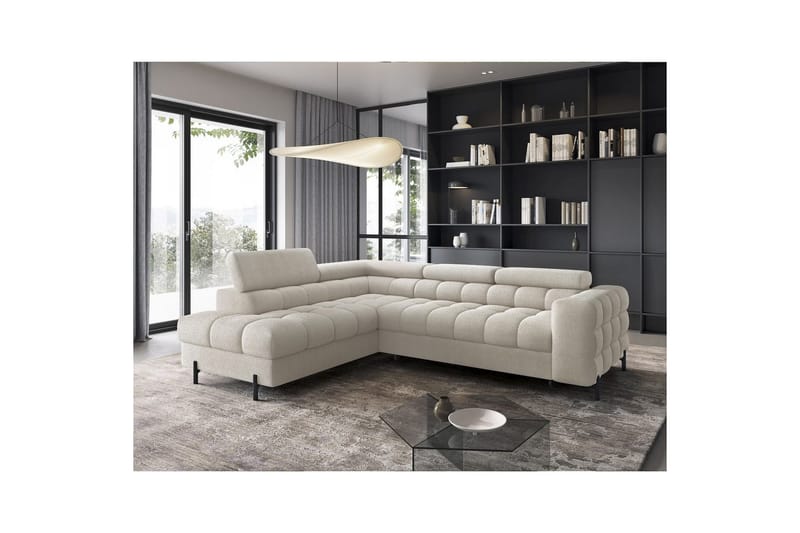 Hörnsoffa Eltap Ferucce 276x200x93 cm - Royal 18, Ljusbeige, Vänster - Möbler - Vardagsrum - Bäddsoffor