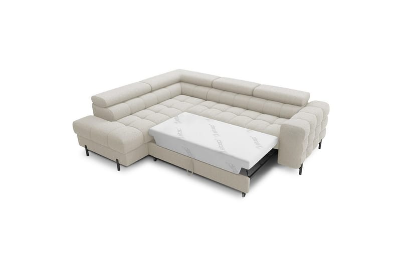Hörnsoffa Eltap Ferucce 276x200x93 cm - Royal 18, Ljusbeige, Vänster - Möbler - Vardagsrum - Bäddsoffor