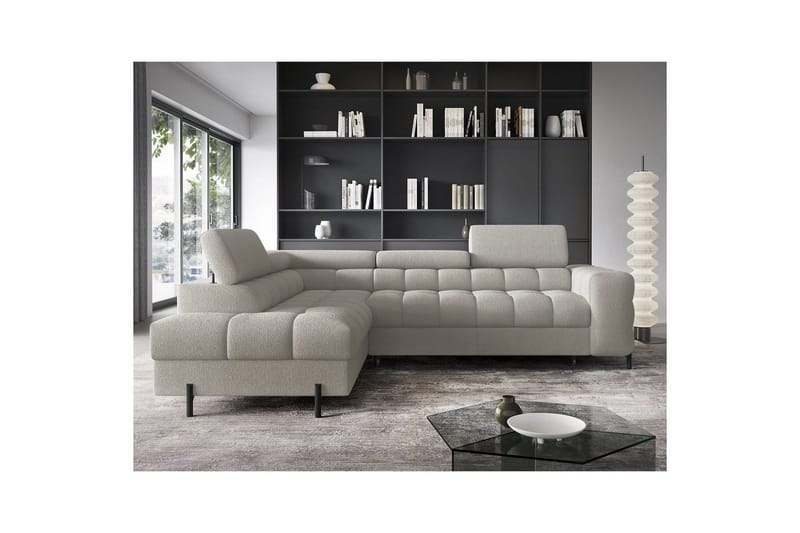 Hörnsoffa Eltap Ferucce 276x200x93 cm - Royal 20, Beige, Vänster - Möbler - Vardagsrum - Bäddsoffor