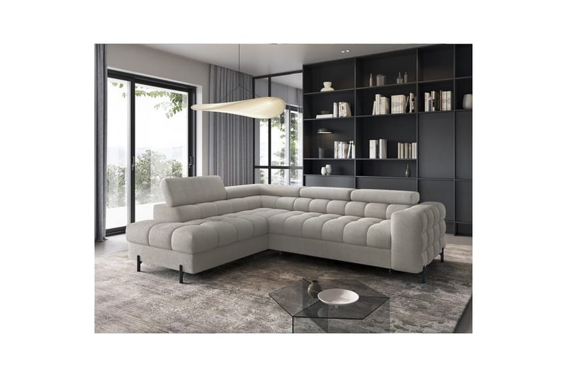 Hörnsoffa Eltap Ferucce 276x200x93 cm - Royal 20, Beige, Vänster - Möbler - Vardagsrum - Bäddsoffor