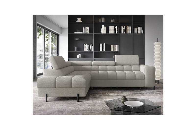Hörnsoffa Eltap Ferucce 276x200x93 cm - Royal 20, Beige, Vänster - Möbler - Vardagsrum - Bäddsoffor