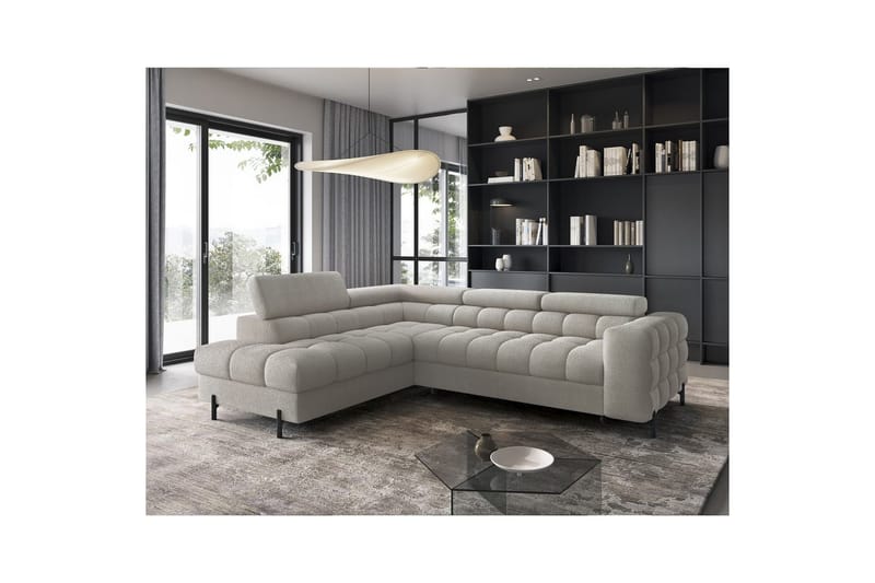 Hörnsoffa Eltap Ferucce 276x200x93 cm - Royal 20, Beige, Vänster - Möbler - Vardagsrum - Bäddsoffor
