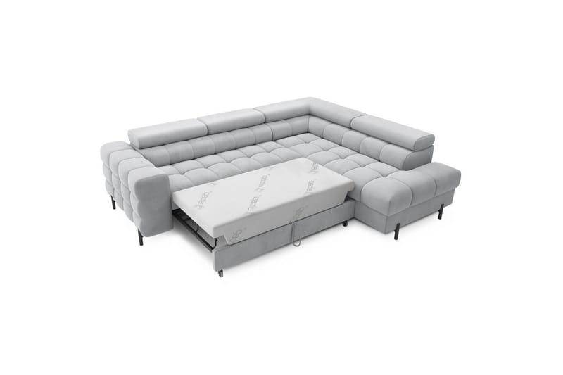 Hörnsoffa Eltap Ferucce 276x200x93 cm - Paros 05, Grå, Höger - Möbler - Vardagsrum - Bäddsoffor