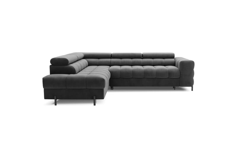 Hörnsoffa Eltap Ferucce 276x200x93 cm - Paros 06, Mörkgrå, Vänster - Möbler - Vardagsrum - Bäddsoffor