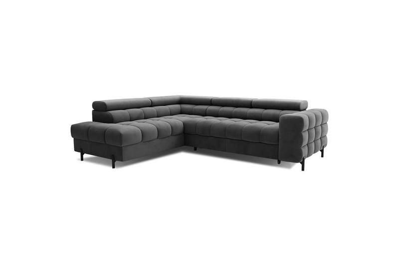Hörnsoffa Eltap Ferucce 276x200x93 cm - Paros 06, Mörkgrå, Vänster - Möbler - Vardagsrum - Bäddsoffor