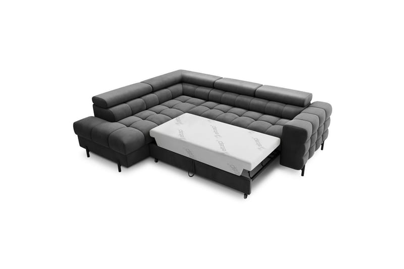 Hörnsoffa Eltap Ferucce 276x200x93 cm - Paros 06, Mörkgrå, Vänster - Möbler - Vardagsrum - Bäddsoffor