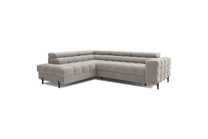 Hörnsoffa Eltap Ferucce 276x200x93 cm - Paros 02, Beige, Vänster - Möbler - Vardagsrum - Bäddsoffor