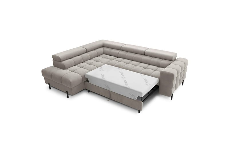 Hörnsoffa Eltap Ferucce 276x200x93 cm - Paros 02, Beige, Vänster - Möbler - Vardagsrum - Bäddsoffor