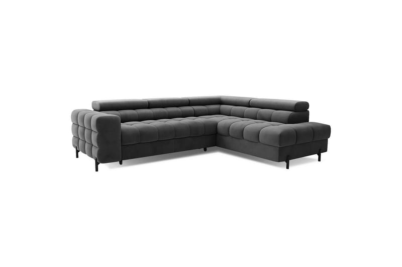 Hörnsoffa Eltap Ferucce 276x200x93 cm - Paros 06, Mörkgrå, Höger - Möbler - Vardagsrum - Bäddsoffor