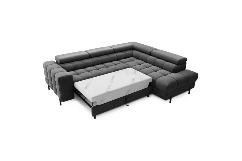 Hörnsoffa Eltap Ferucce 276x200x93 cm - Paros 06, Mörkgrå, Höger - Möbler - Vardagsrum - Bäddsoffor
