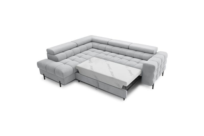Hörnsoffa Eltap Ferucce 276x200x93 cm - Paros 05, Grå, Vänster - Möbler - Vardagsrum - Bäddsoffor