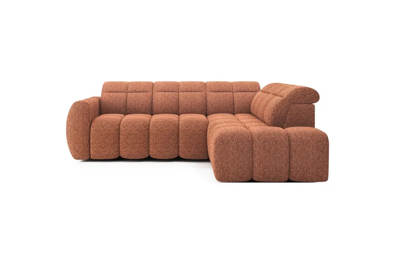 Hörnsoffa Eltap Flconn 258x208x107 cm, Korallin 30, Orange, Höger