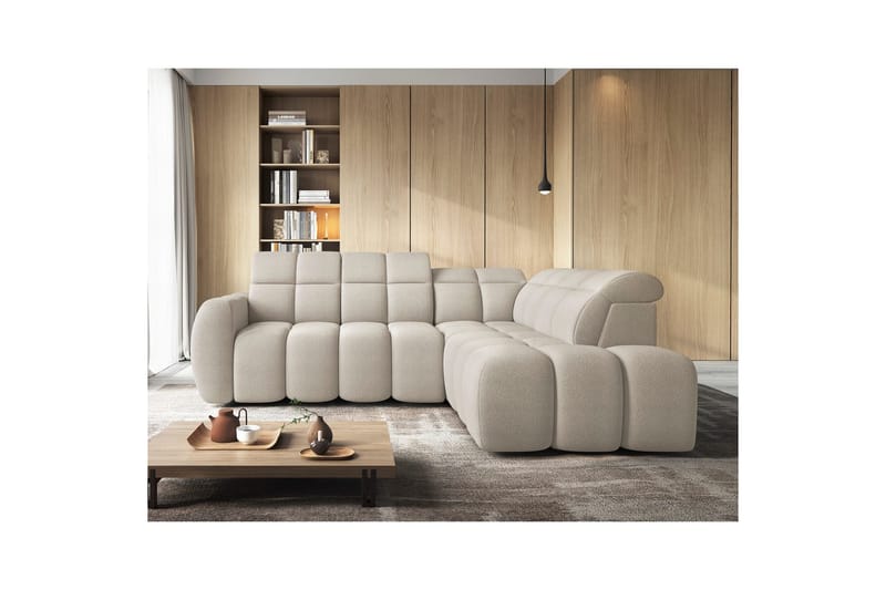 Hörnsoffa Eltap Flconn 258x208x107 cm - Royal 18, Beige, Höger - Möbler - Vardagsrum - Bäddsoffor