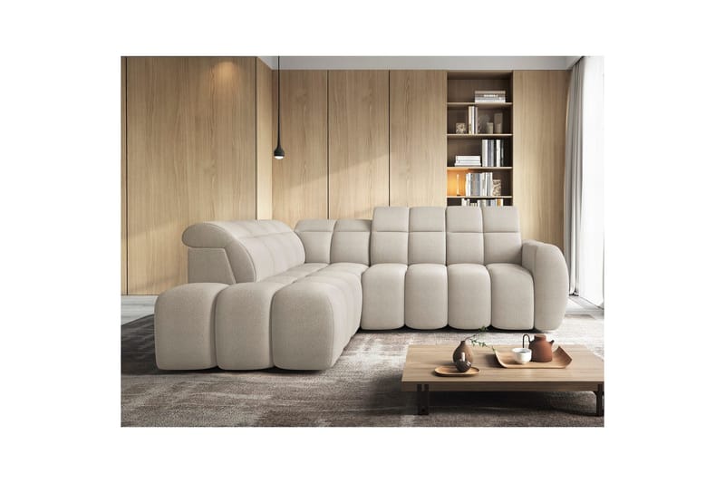 Hörnsoffa Eltap Flconn 258x208x107 cm - Royal 18, Beige, Vänster - Möbler - Vardagsrum - Bäddsoffor