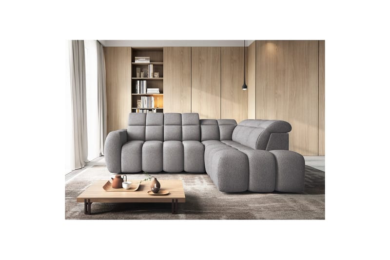 Hörnsoffa Eltap Flconn 258x208x107 cm - Sola 04, Grå, Höger - Möbler - Vardagsrum - Bäddsoffor