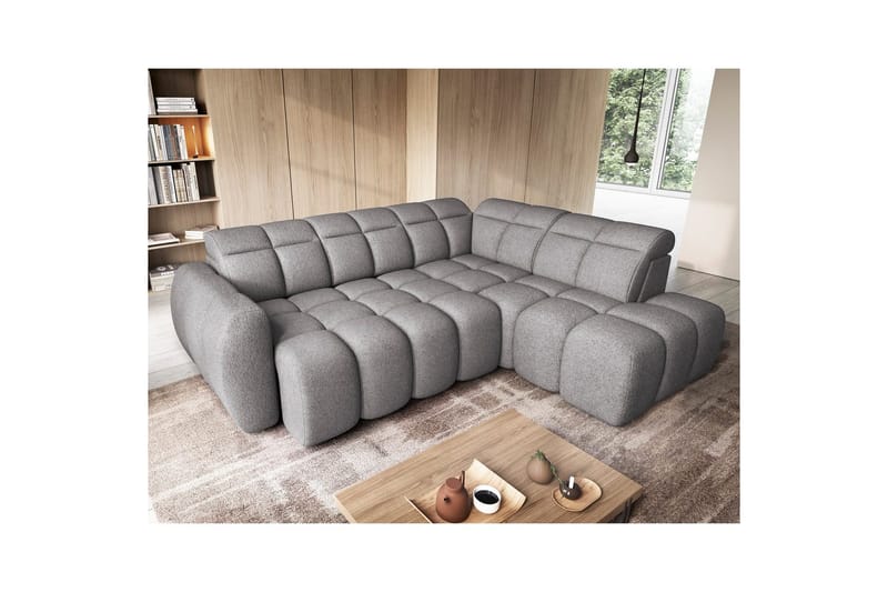 Hörnsoffa Eltap Flconn 258x208x107 cm - Sola 04, Grå, Höger - Möbler - Vardagsrum - Bäddsoffor