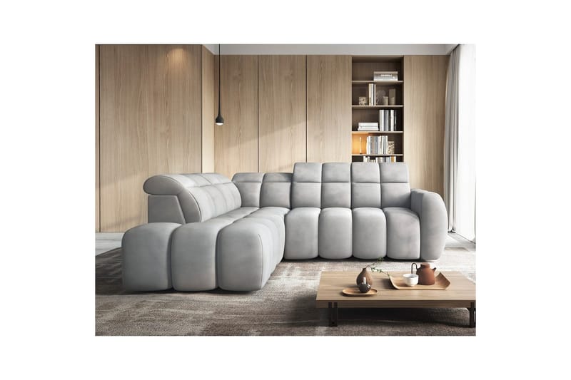 Hörnsoffa Eltap Flconn 258x208x107 cm - Sola 04, Grå, Vänster - Möbler - Vardagsrum - Bäddsoffor