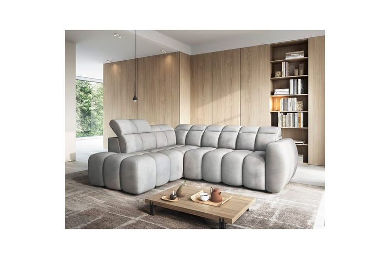 Hörnsoffa Eltap Flconn 258x208x107 cm - Sola 04, Grå, Vänster - Möbler - Vardagsrum - Bäddsoffor