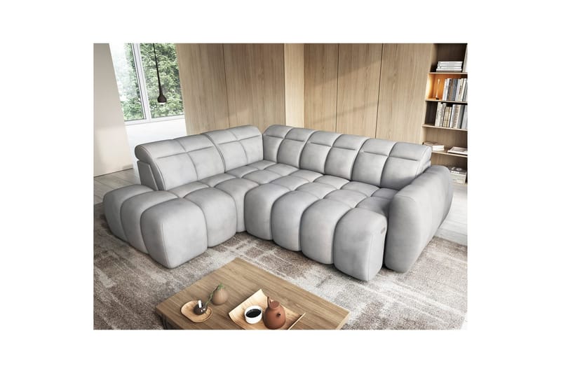 Hörnsoffa Eltap Flconn 258x208x107 cm - Sola 04, Grå, Vänster - Möbler - Vardagsrum - Bäddsoffor
