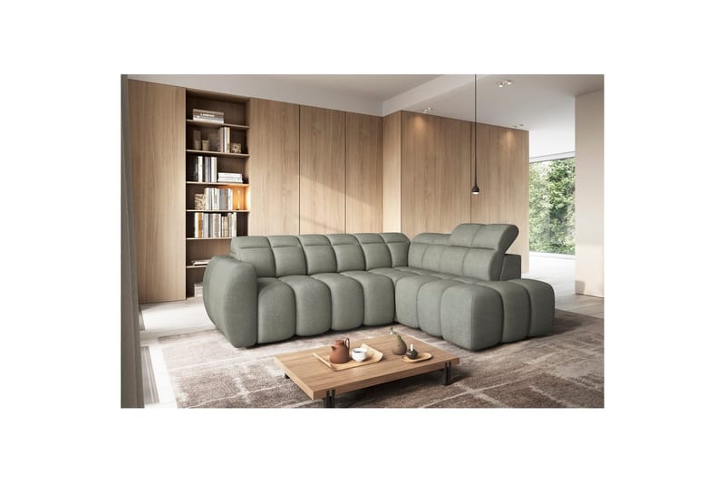 Hörnsoffa Eltap Flconn 258x208x107 cm - Xillar 100, Grön, Höger - Möbler - Vardagsrum - Bäddsoffor
