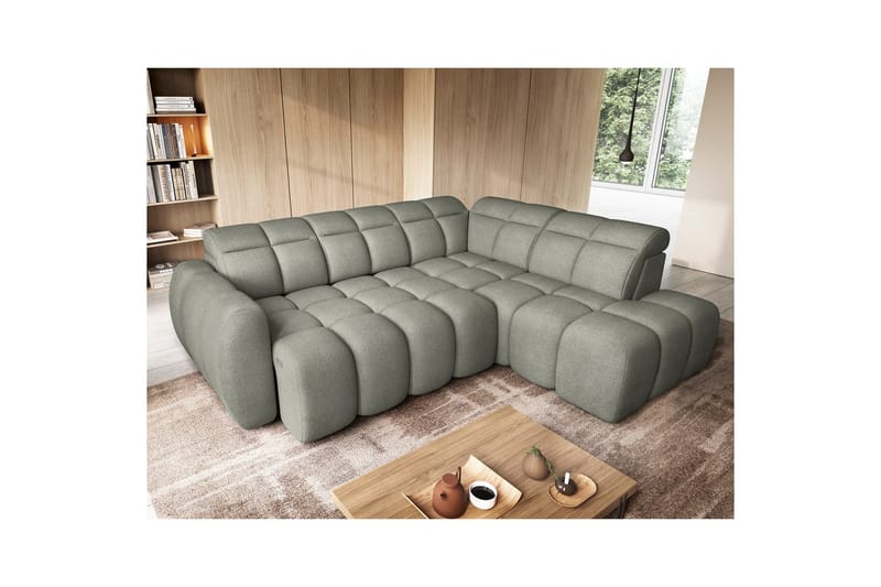 Hörnsoffa Eltap Flconn 258x208x107 cm - Xillar 100, Grön, Höger - Möbler - Vardagsrum - Bäddsoffor