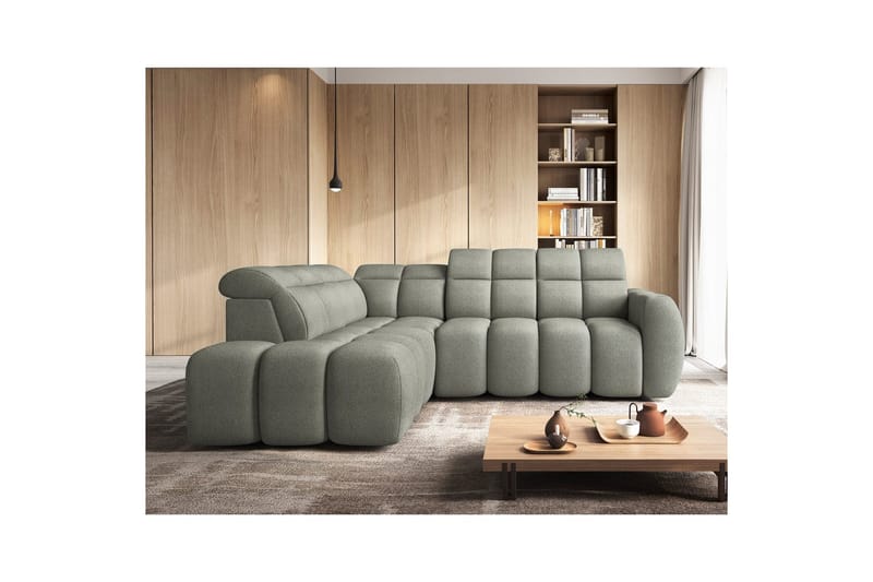 Hörnsoffa Eltap Flconn 258x208x107 cm - Xillar 100, Grön, Vänster - Möbler - Vardagsrum - Bäddsoffor