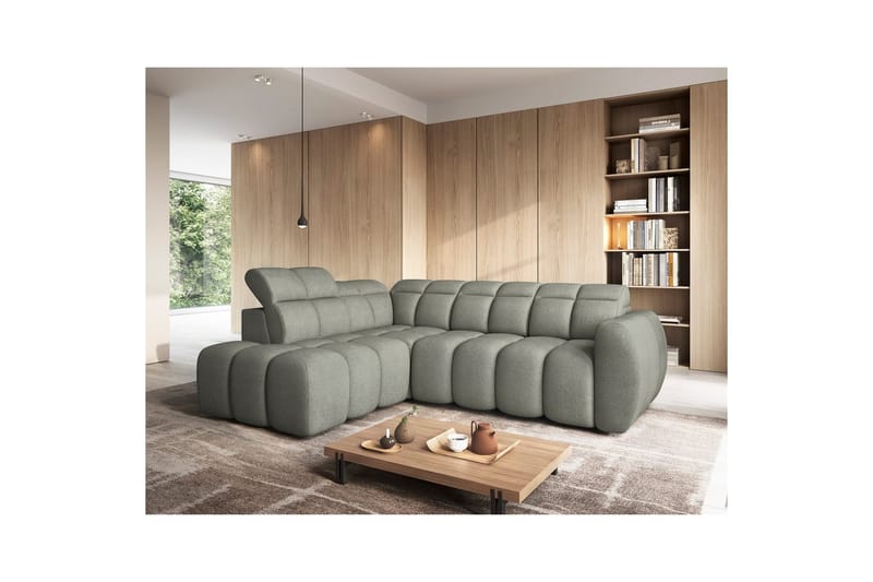 Hörnsoffa Eltap Flconn 258x208x107 cm - Xillar 100, Grön, Vänster - Möbler - Vardagsrum - Bäddsoffor