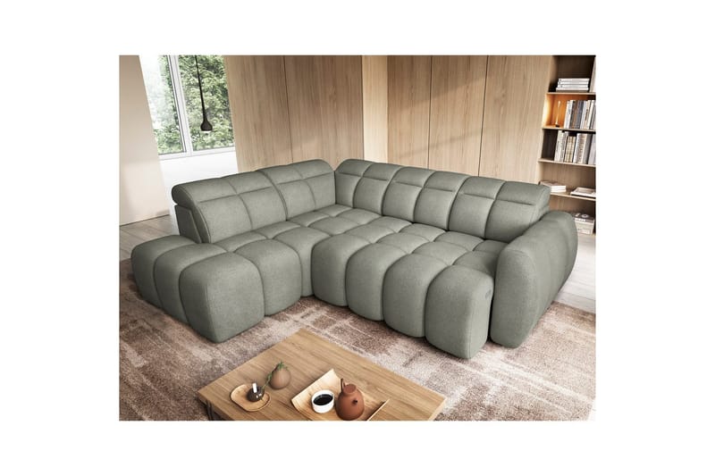 Hörnsoffa Eltap Flconn 258x208x107 cm - Xillar 100, Grön, Vänster - Möbler - Vardagsrum - Bäddsoffor