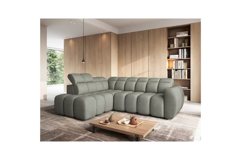 Hörnsoffa Eltap Flconn 258x208x107 cm - Xillar 100, Grön, Vänster - Möbler - Vardagsrum - Bäddsoffor