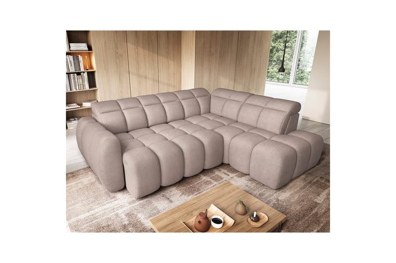Hörnsoffa Eltap Flconn 258x208x107 cm - Xillar 20, Brun, Höger - Möbler - Vardagsrum - Bäddsoffor