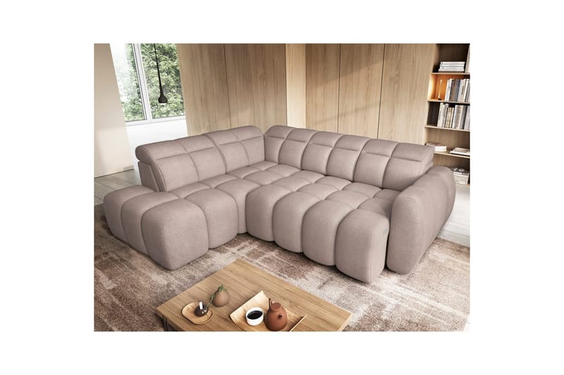 Hörnsoffa Eltap Flconn 258x208x107 cm - Xillar 20, Brun, Vänster - Möbler - Vardagsrum - Bäddsoffor