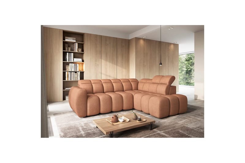 Hörnsoffa Eltap Flconn 258x208x107 cm - Xillar 24, Rosa, Höger - Möbler - Vardagsrum - Bäddsoffor
