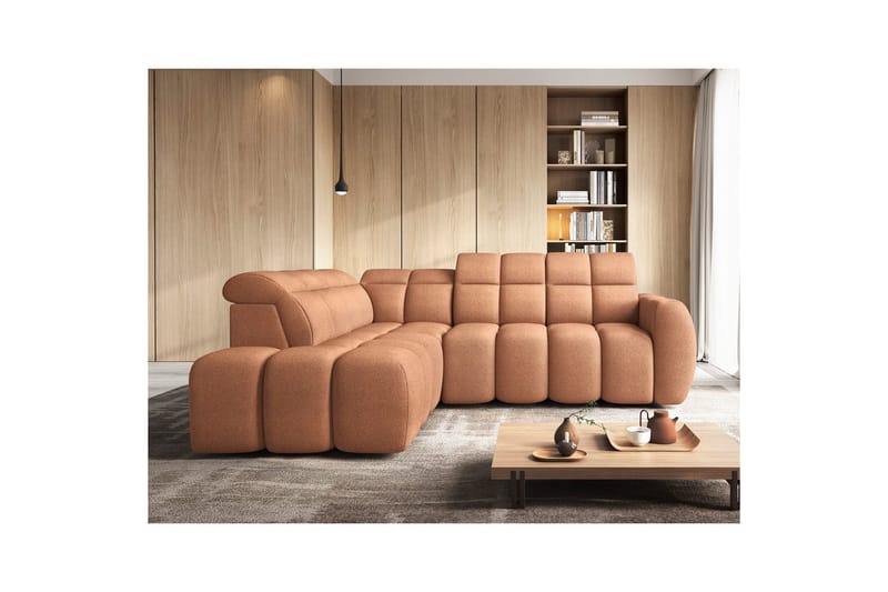 Hörnsoffa Eltap Flconn 258x208x107 cm - Xillar 24, Rosa, Vänster - Möbler - Vardagsrum - Bäddsoffor