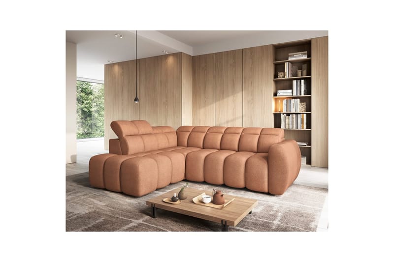 Hörnsoffa Eltap Flconn 258x208x107 cm - Xillar 24, Rosa, Vänster - Möbler - Vardagsrum - Bäddsoffor