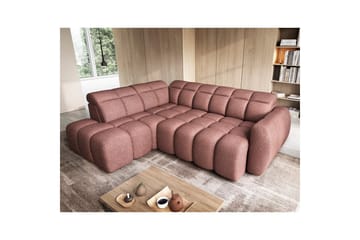 Hörnsoffa Eltap Flconn 258x208x107 cm - Paolli 24, Rosa, Vänster - Möbler - Vardagsrum - Bäddsoffor
