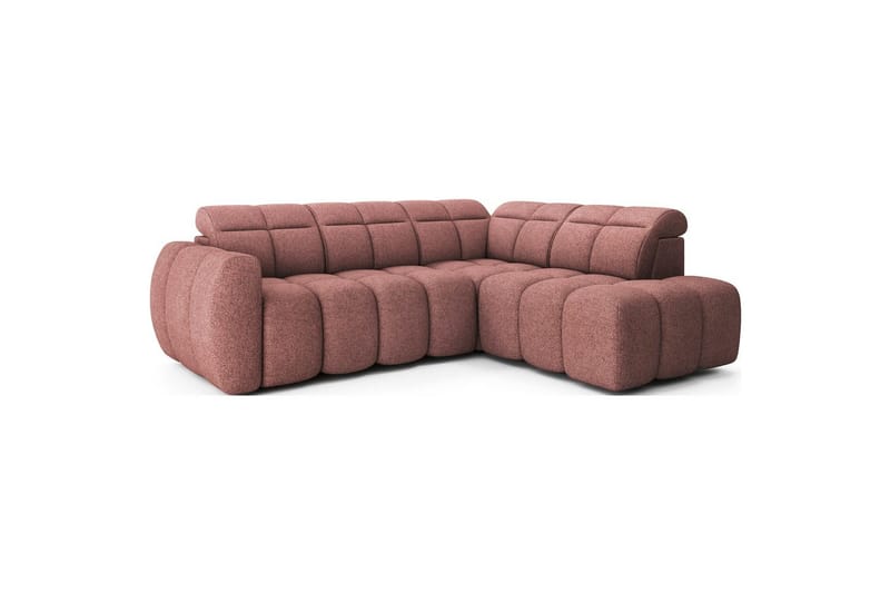 Hörnsoffa Eltap Flconn 258x208x107 cm - Paolli 24, Rosa, Höger - Möbler - Vardagsrum - Bäddsoffor