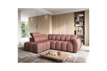 Hörnsoffa Eltap Flconn 258x208x107 cm - Paolli 24, Rosa, Vänster - Möbler - Vardagsrum - Bäddsoffor
