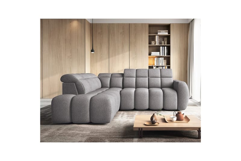 Hörnsoffa Eltap Flconn 258x208x107 cm - Paolli 04, Grå, Vänster - Möbler - Vardagsrum - Bäddsoffor