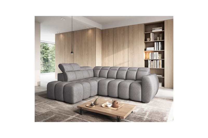 Hörnsoffa Eltap Flconn 258x208x107 cm - Paolli 04, Grå, Vänster - Möbler - Vardagsrum - Bäddsoffor