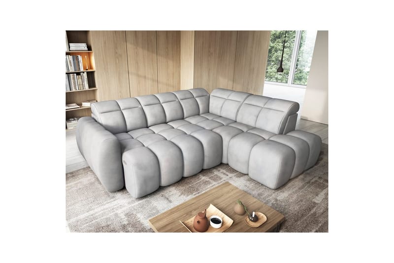 Hörnsoffa Eltap Flconn 258x208x107 cm - Paolli 04, Grå, Höger - Möbler - Vardagsrum - Bäddsoffor