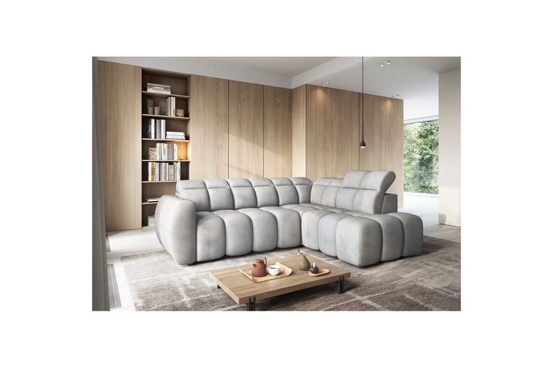 Hörnsoffa Eltap Flconn 258x208x107 cm - Paolli 04, Grå, Höger - Möbler - Vardagsrum - Bäddsoffor