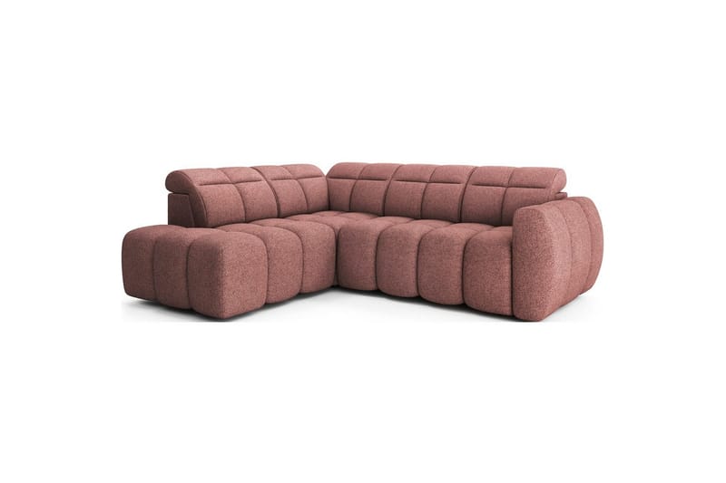 Hörnsoffa Eltap Flconn 258x208x107 cm - Paolli 24, Rosa, Vänster - Möbler - Vardagsrum - Bäddsoffor